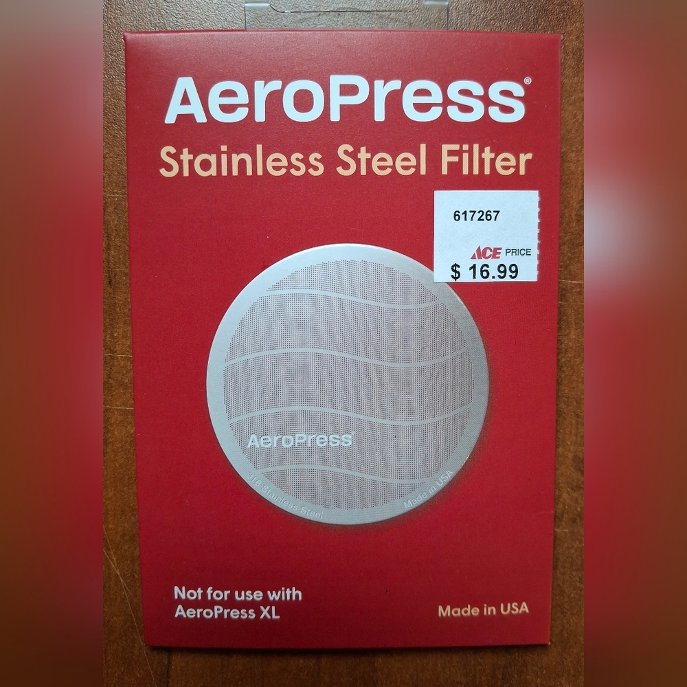 Aeropress Stainless Steel Filter - Not For Use With XL 2 Avail Priced For ONE